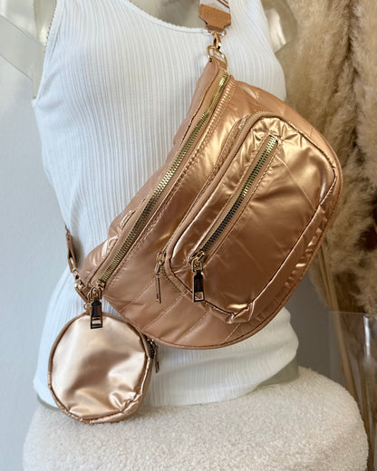 Banane matelassé rose gold