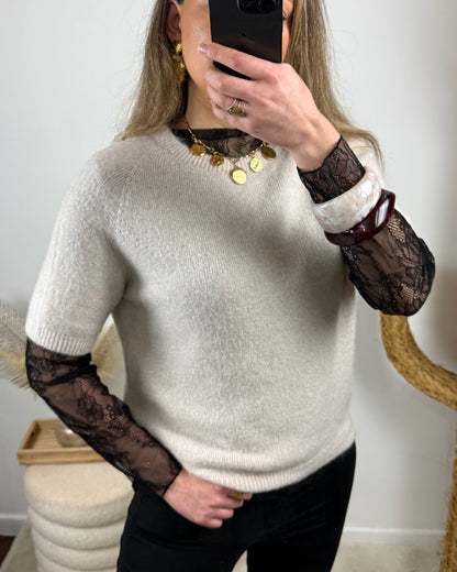 Pull Gaby en Alpaga beige