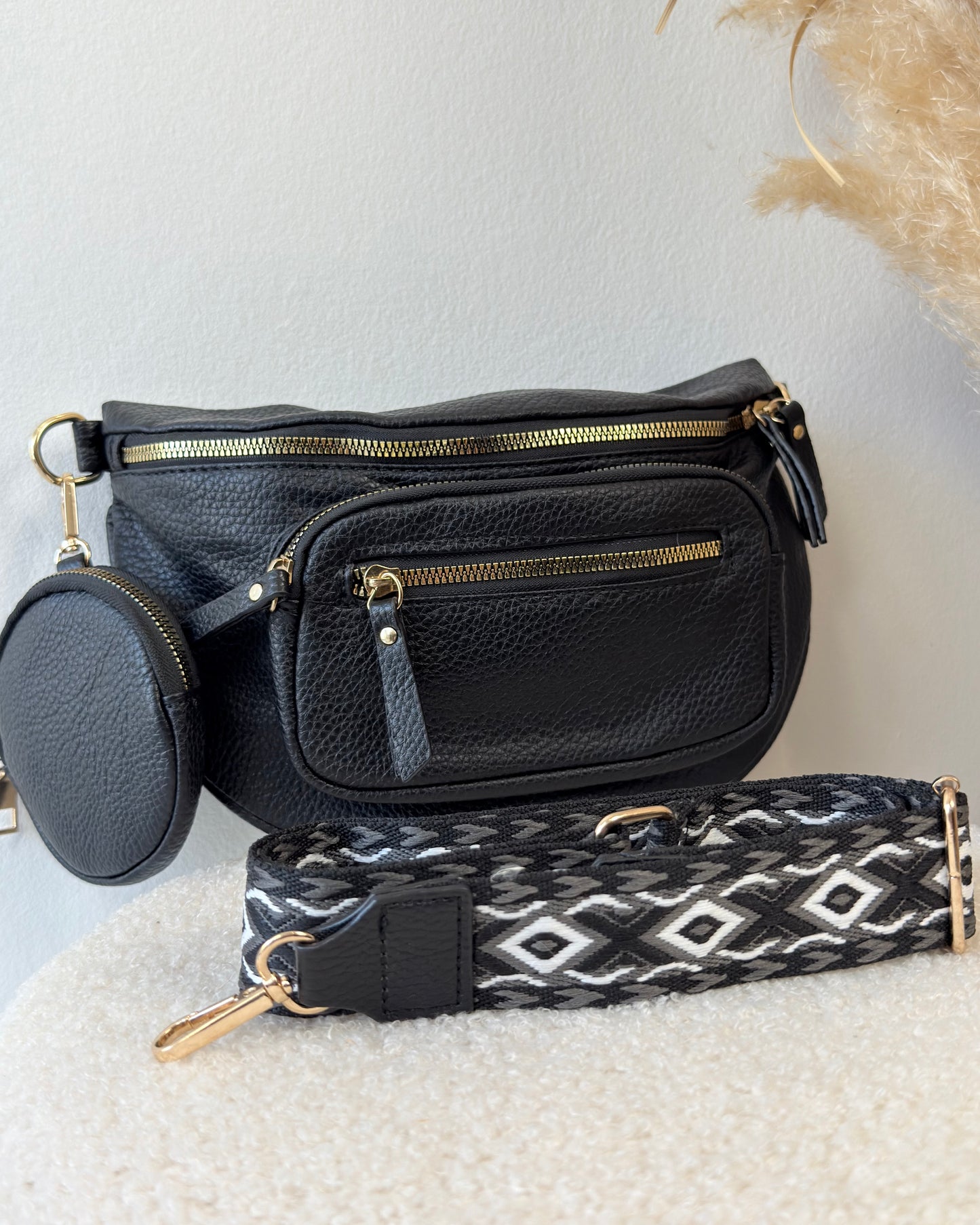 Sac banane camel effet grainé – Chic & pratique