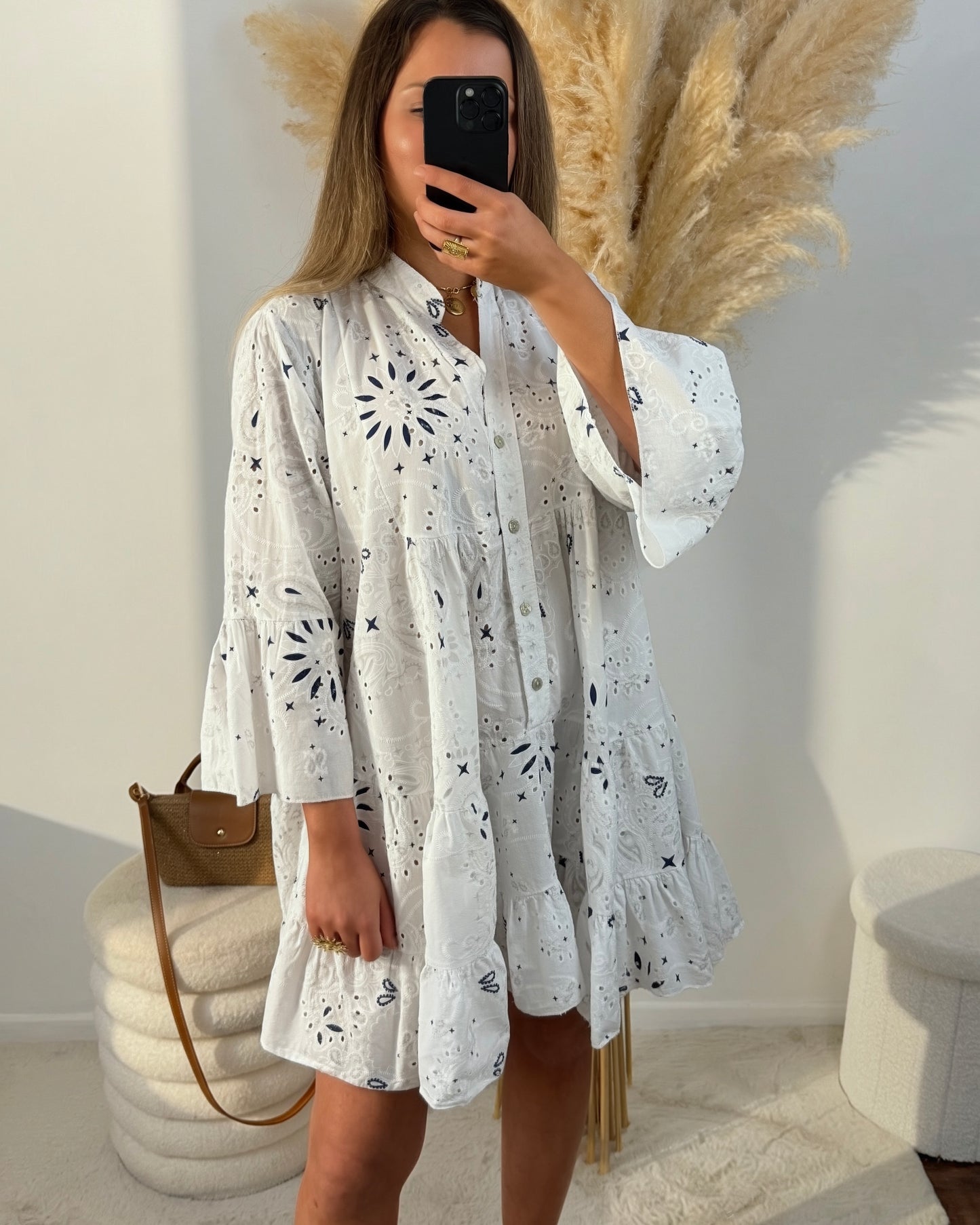 Robe bandana blanche