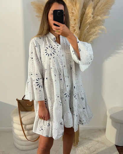 Robe bandana blanche