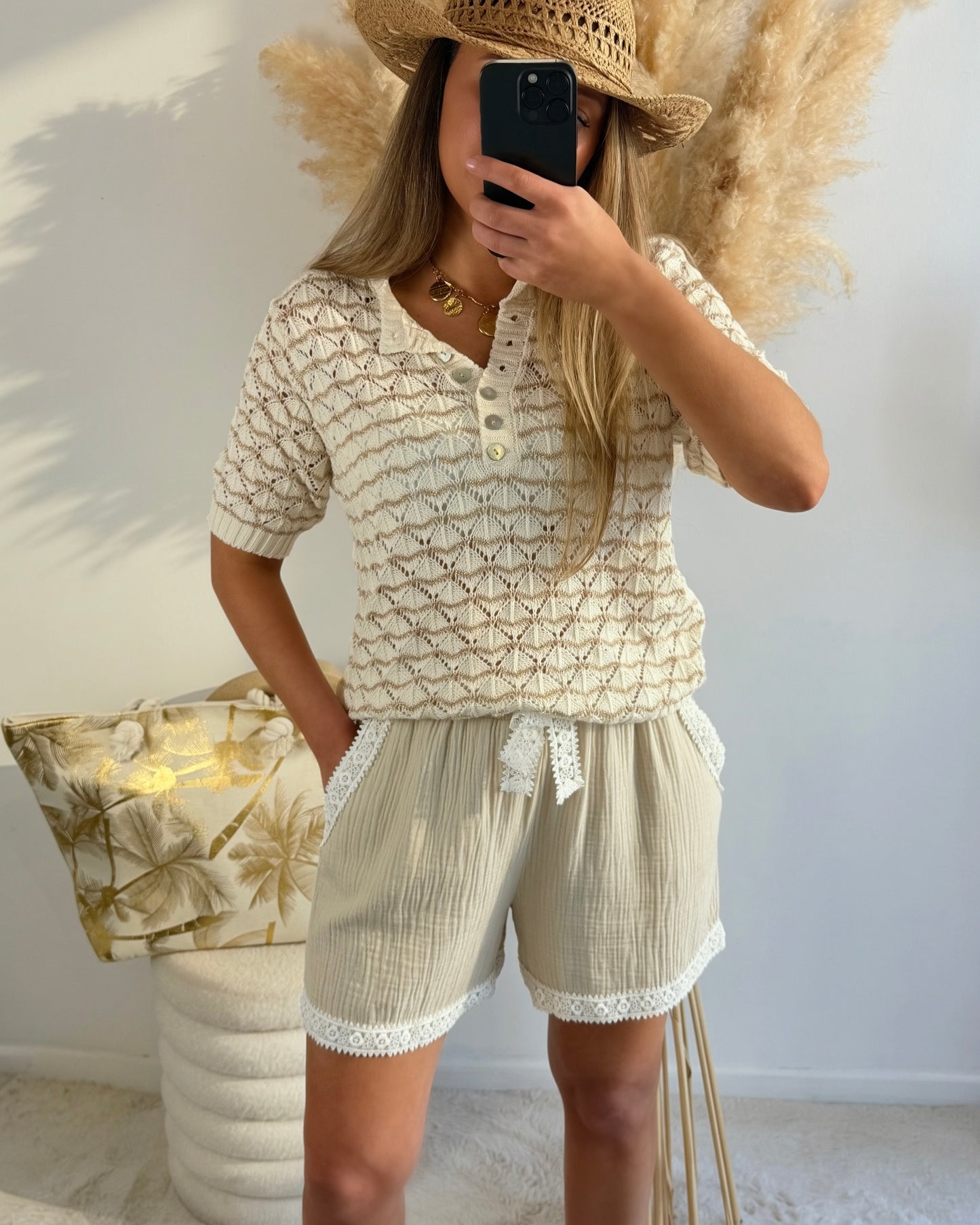 Short gaze de coton Dany