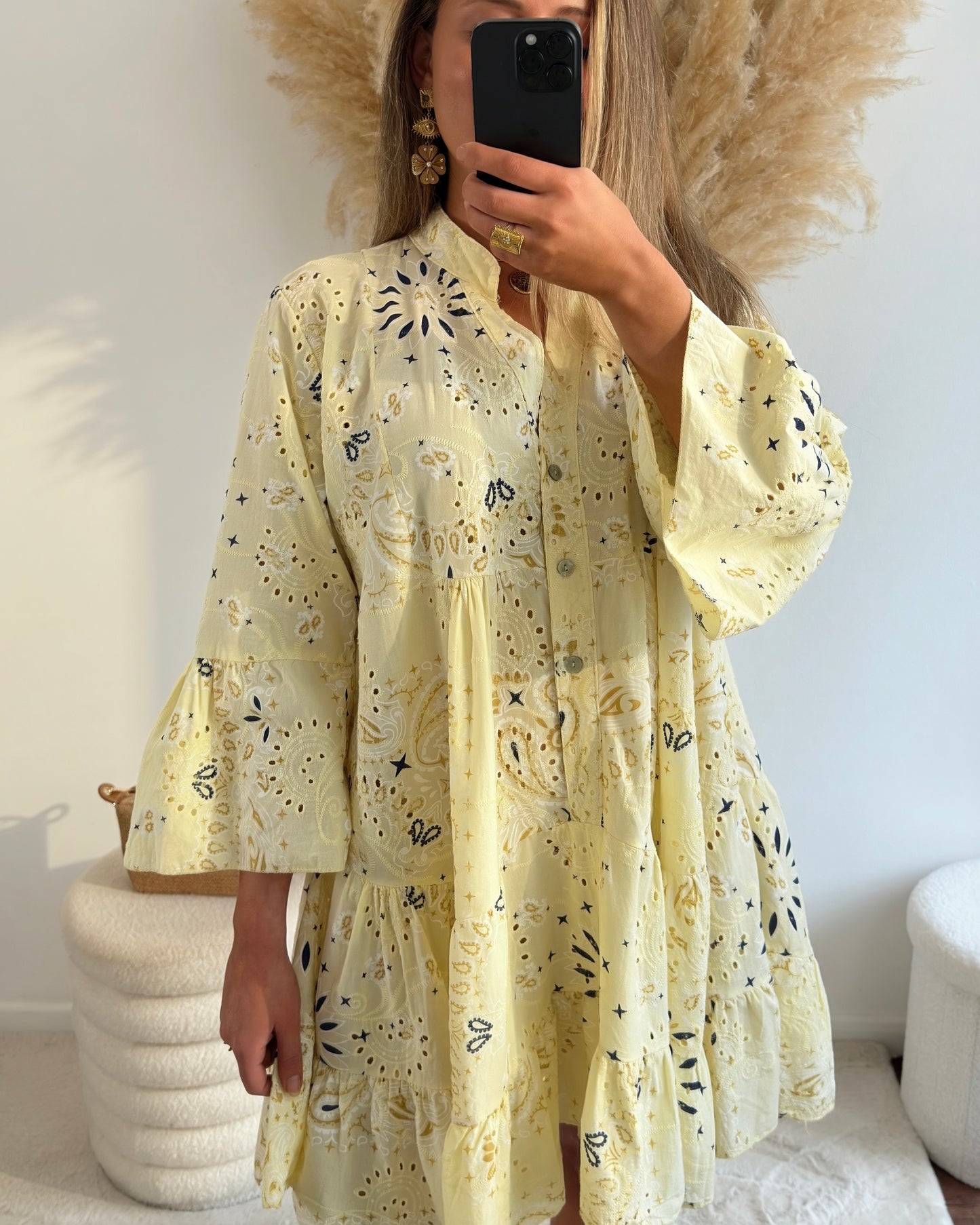 Robe bandana jaune