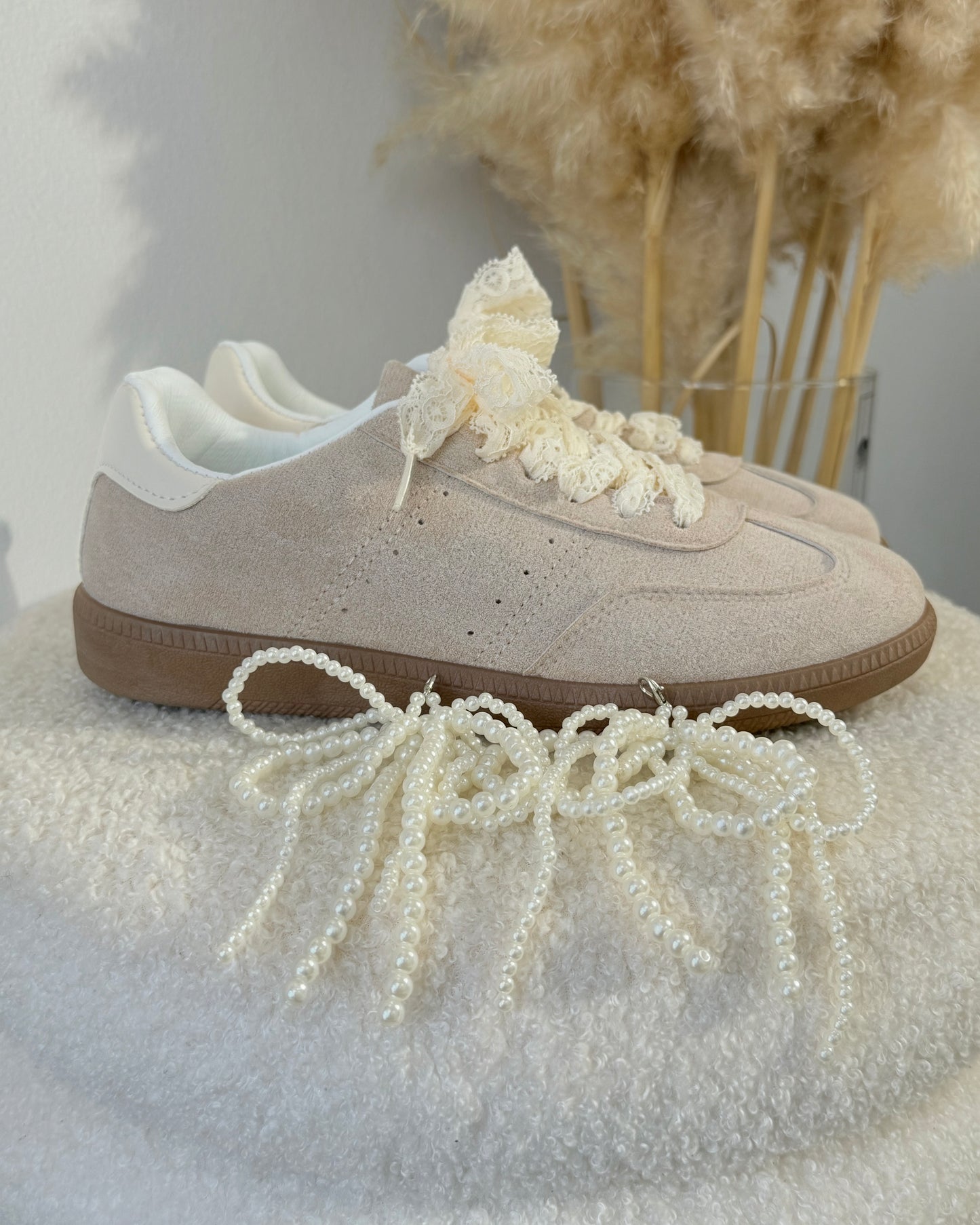 Baskets Perles beige