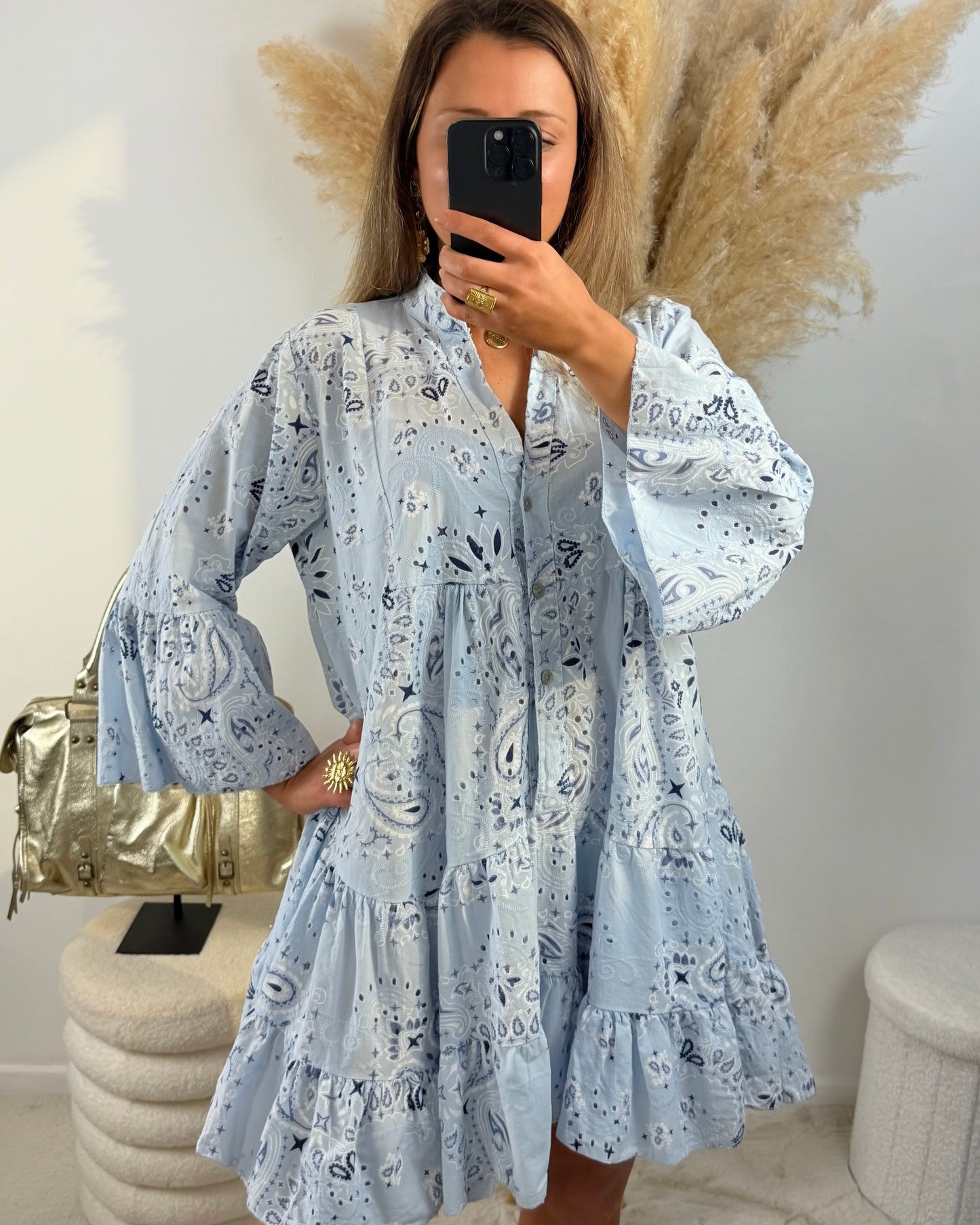 Robe bandana bleu