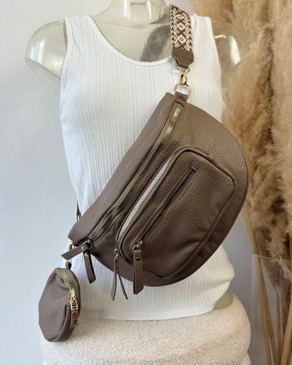 Sac banane camel effet grainé – Chic & pratique