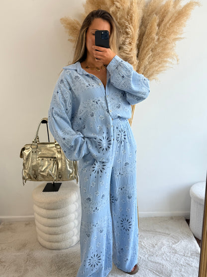 Ensemble bandana bleu