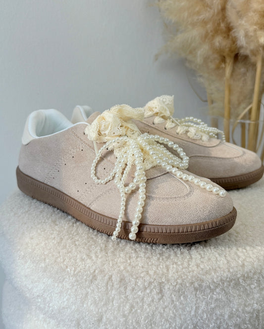 Baskets Perles beige