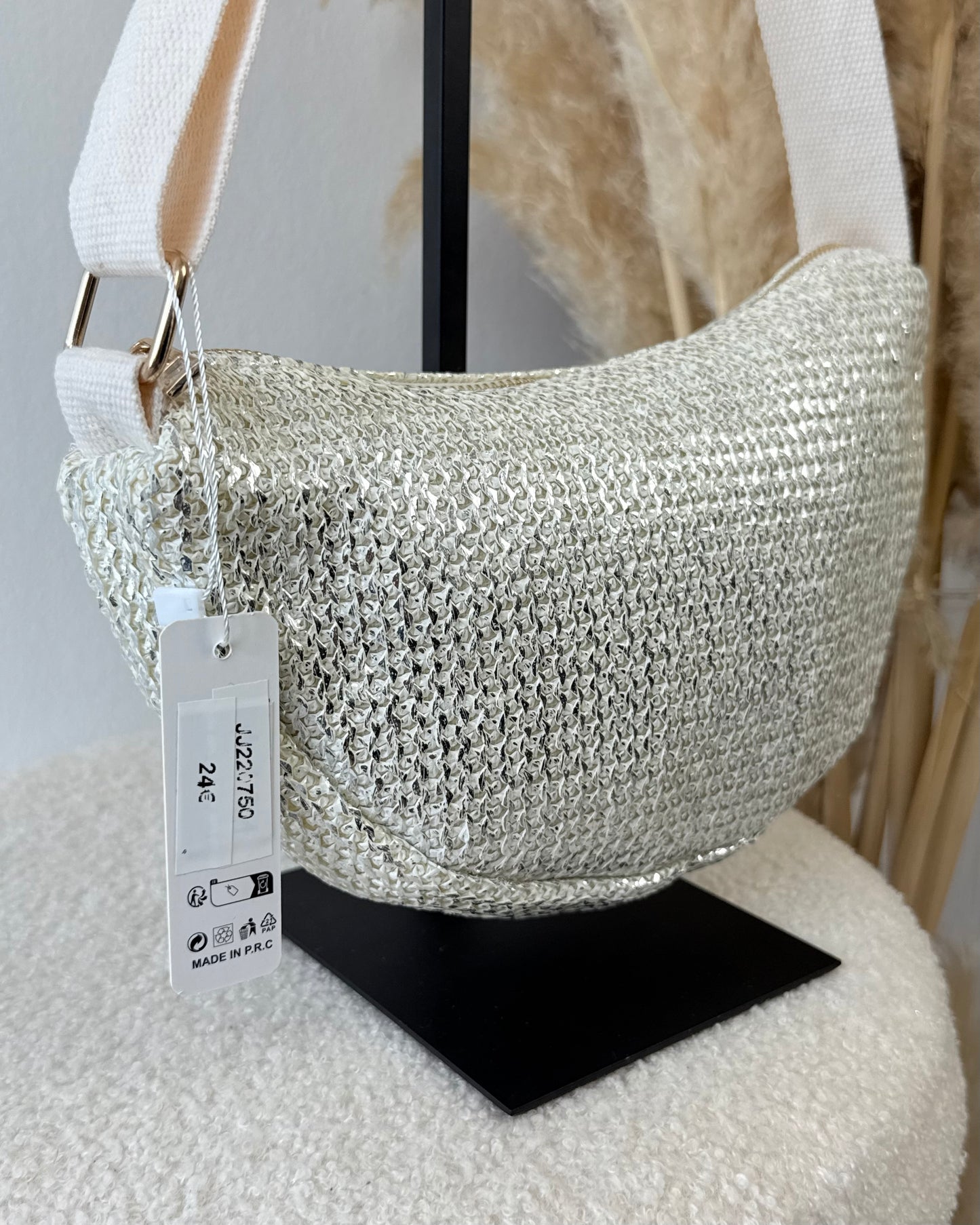 Sac à main argenté