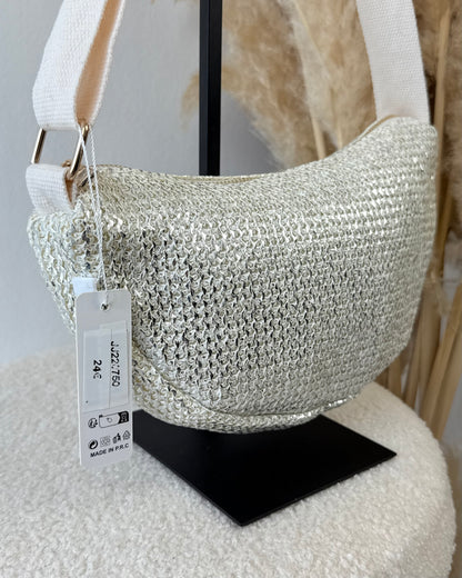 Sac à main argenté
