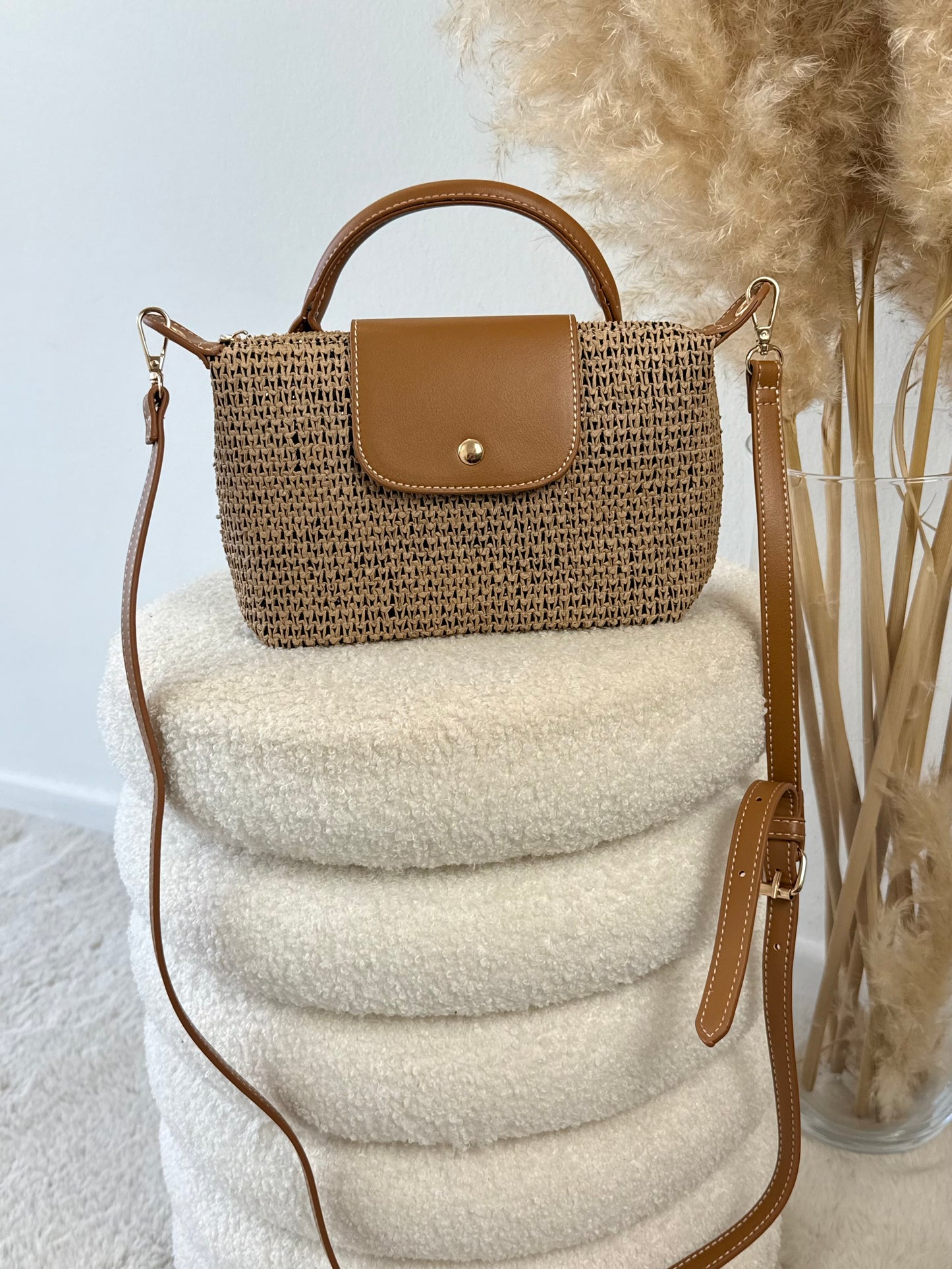 Sac Valentina camel/noir