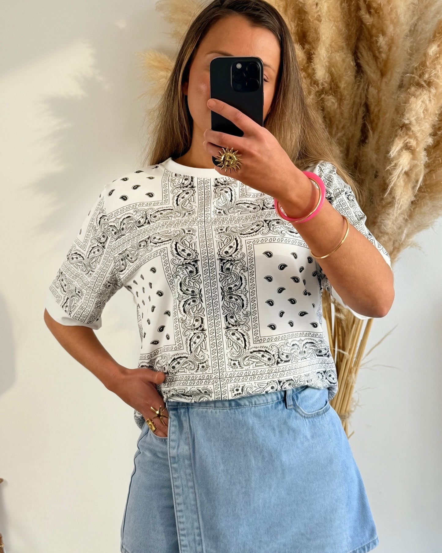 T-shirt bandana blanc