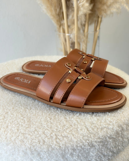 ⚠️ Claquettes Camel Défaut esthétique sur les détails dorés