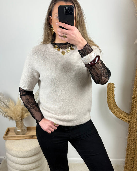 Pull Gaby en Alpaga beige