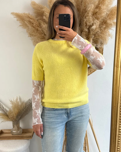 Pull Gaby en Alpaga jaune