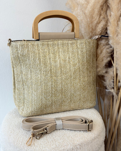 Sac paille main/bandoulière