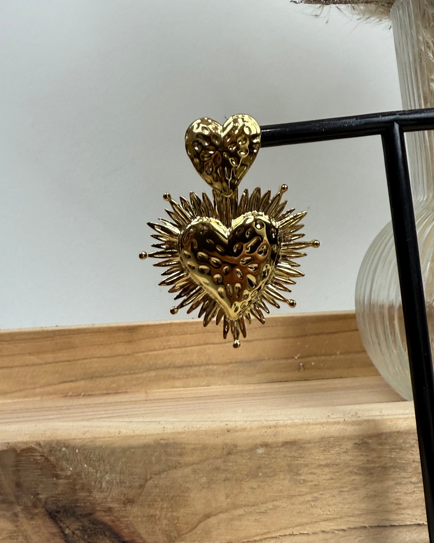 Boucles d’oreilles cœur sacré